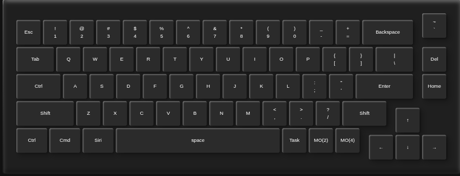 custom 65% keyboard layout presented in the keychron launcher web application